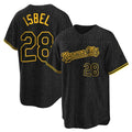 KC.Royals #28 Kyle Isbel Player Black Snake Skin City Game Edoa Stitched Jerseys