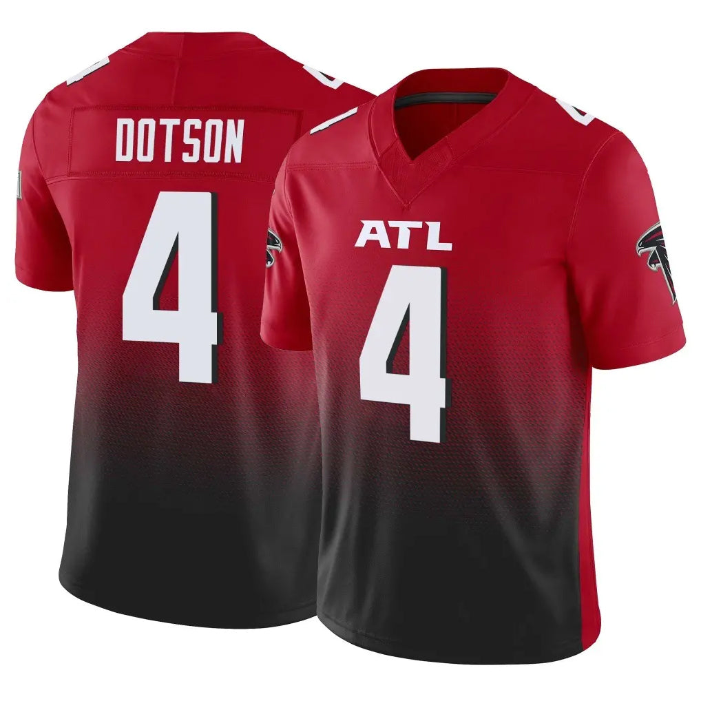 A.Falcons #4 Jahan Dotson Player Red Vapor F.U.S.E. Limited Home Game Edoa Stitched Jerseys