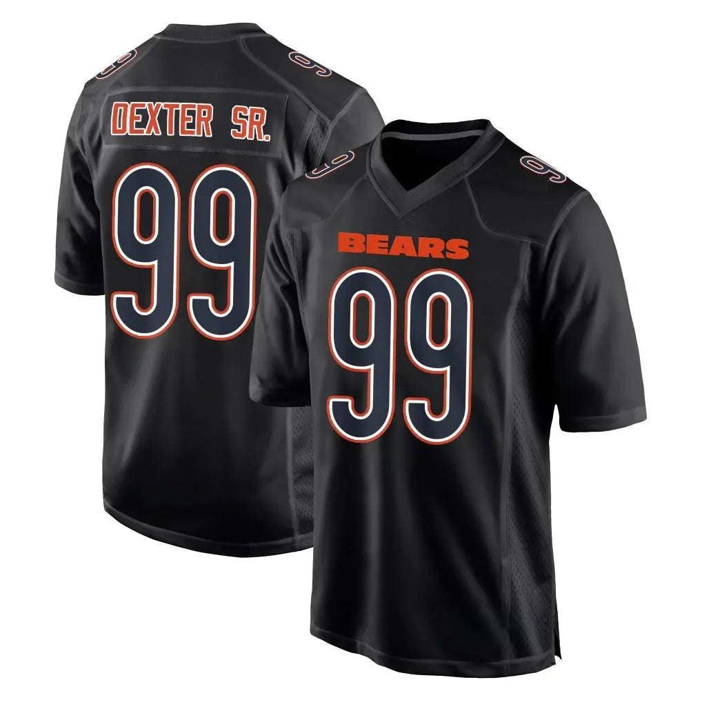 C.Bears #99 Gervon Dexter Sr. Player Carbon Black Fashion Game Edoa Stitched Jerseys
