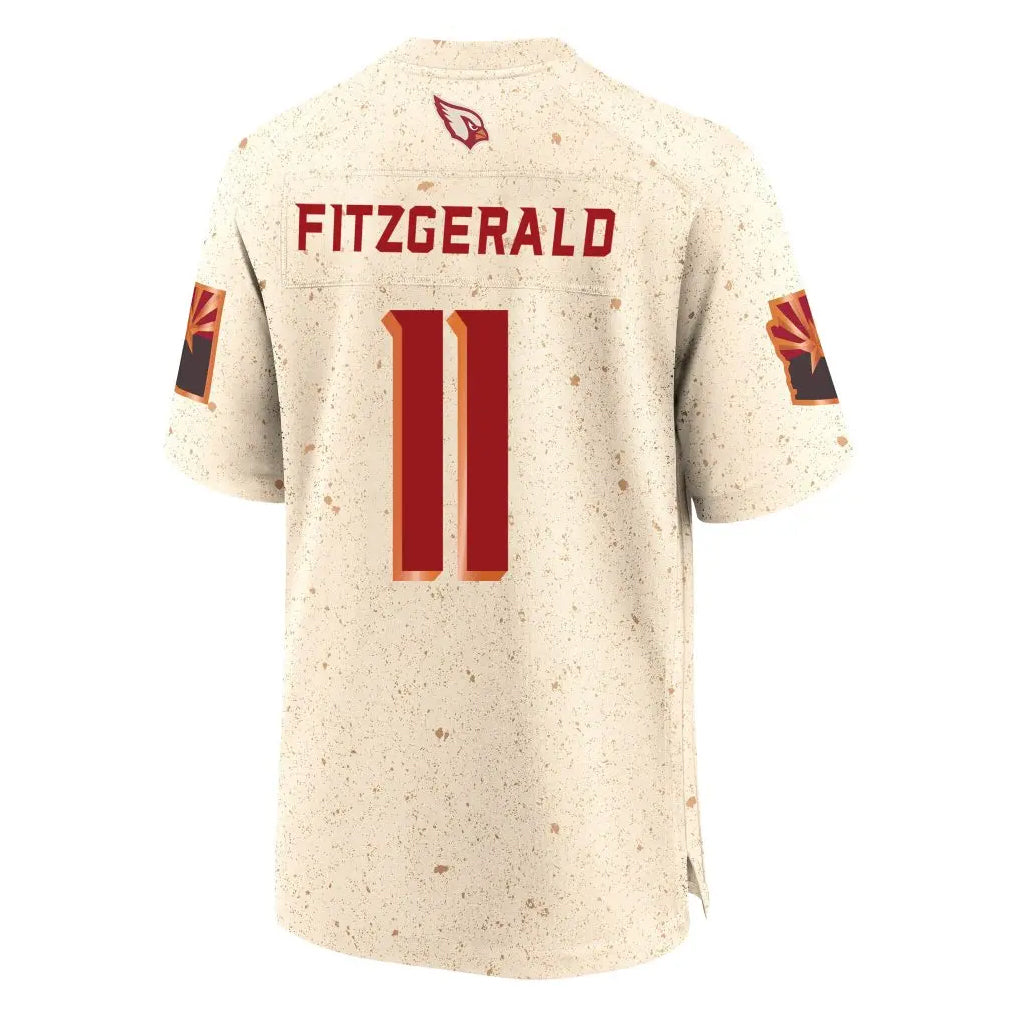 A.Cardinals #11 Larry Fitzgerald Player Cream Rivalries Collection Game Edoa Stitched Jerseys