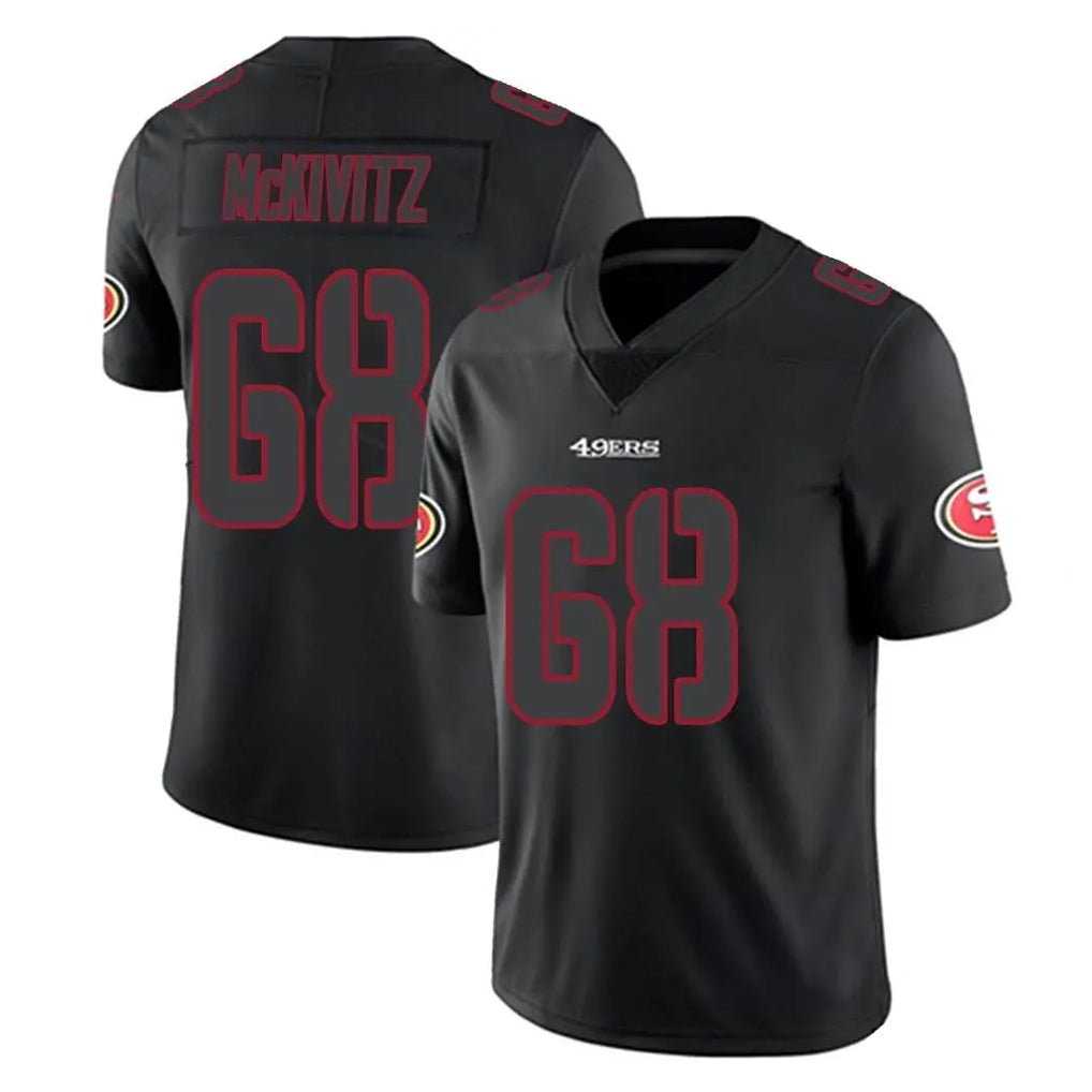 SF.49ers #68 Colton McKivitz Player Black Impact Limited Home Game Edoa Stitched Jerseys