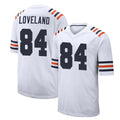 C.Bears #84 Colston Loveland Player White Classic Home Game Edoa Stitched Jerseys