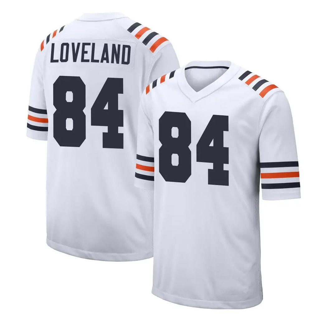 C.Bears #84 Colston Loveland Player White Classic Home Game Edoa Stitched Jerseys