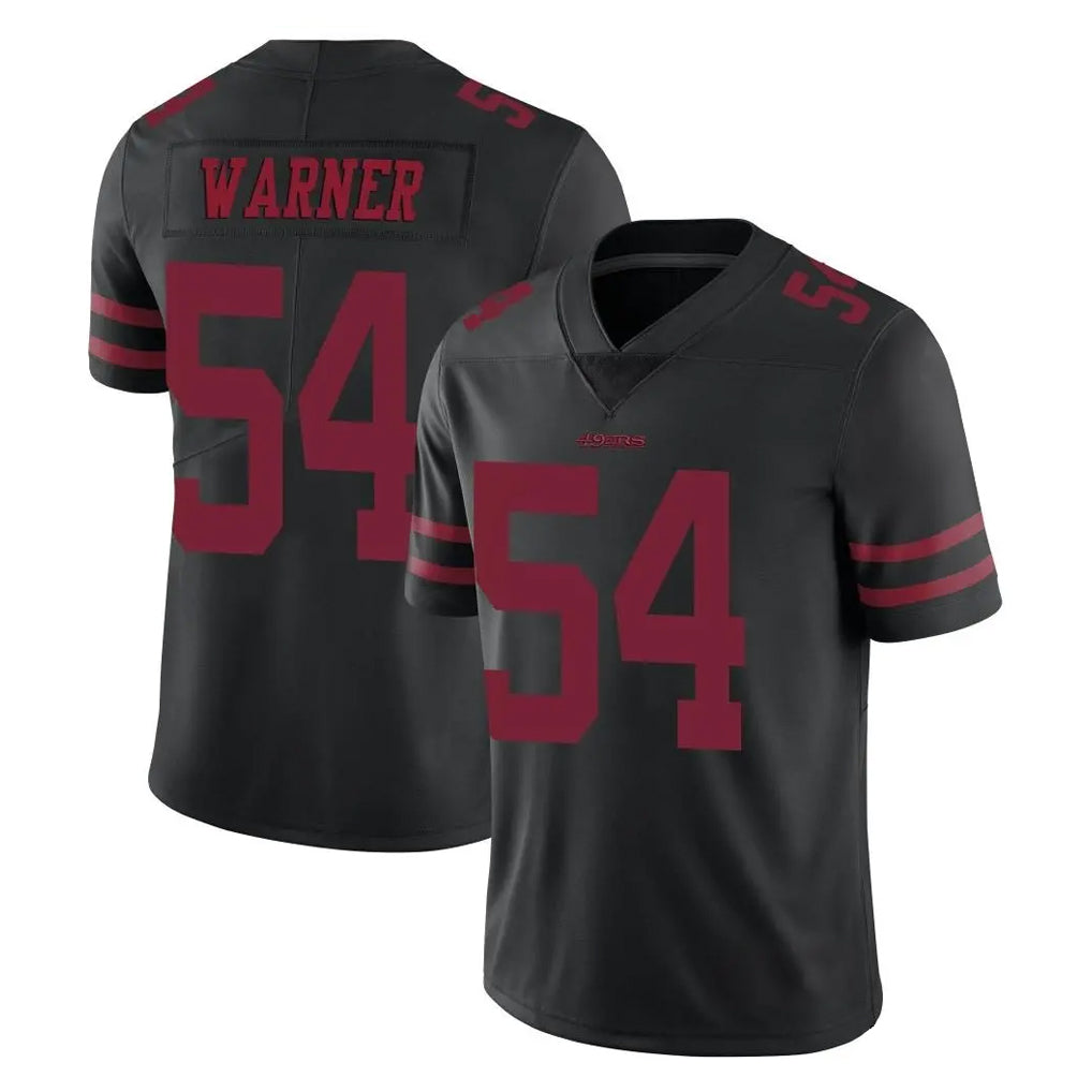SF.49ers #54 Fred Warner Player Black Alternate Limited Vapor Untouchable Home Game Edoa Stitched Jerseys