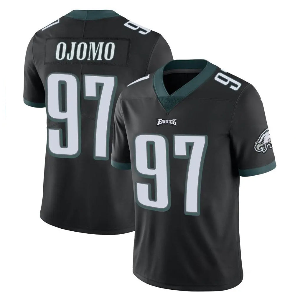 P.Eagles #97 Moro Ojomo Player Black Limited Vapor Untouchable Home Game Edoa Stitched Jerseys