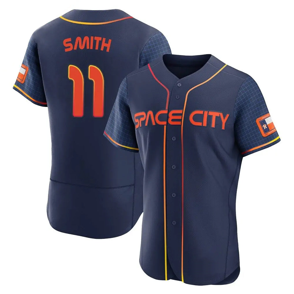 H.Astros #11 Cam Smith Player Navy City Connect Limited Elite Home Edoa Stitched Jerseys