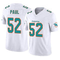 M.Dolphins #52 Patrick Paul Player White Limited Vapor F.U.S.E. Home Game Edoa Stitched Jerseys