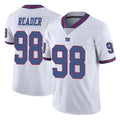 NY.Giants #98 DJ Reader Player White Color Rush Home Game Edoa Stitched Jerseys