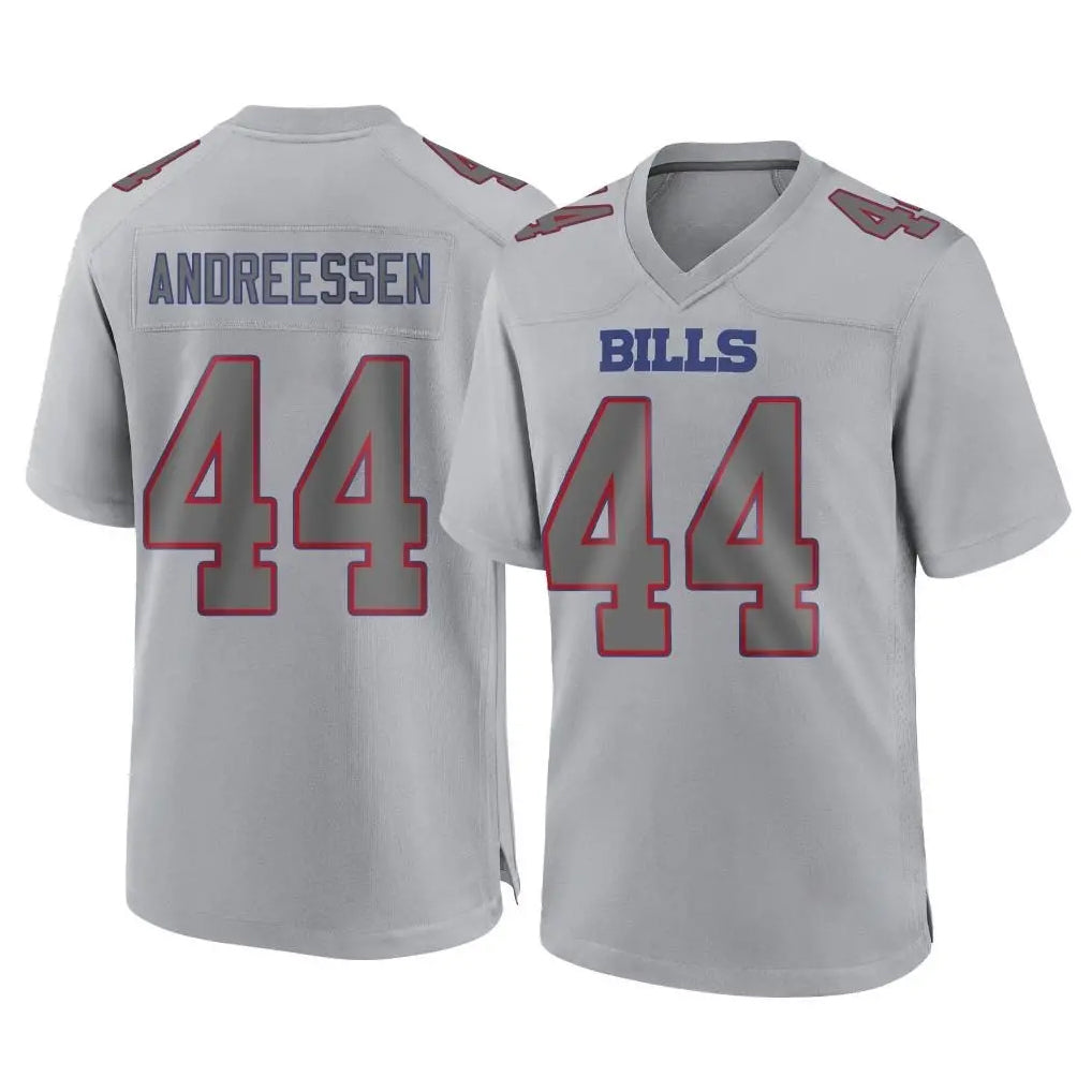 B.Bills #44 Joe Andreessen Player Gray Fashion Home Game Edoa Stitched Jerseys
