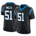 C.Panthers #51 Sam Mills Player Black Vapor F.U.S.E. Limited Home Game Edoa Stitched Jerseys
