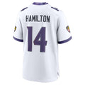 B.Ravens #14 Kyle Hamilton Player White Home Game Edoa Stitched Jerseys