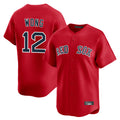 B.Red Sox #12 Connor Wong Player Red Limited Home Game Edoa Stitched Jerseys