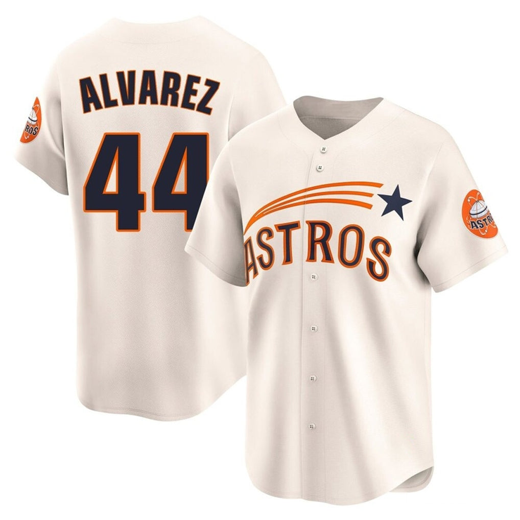 H.Astros #44 Yordan Alvarez Player Cream Throwback Cooperstown Collection Limited Edoa Stitched Jerseys