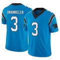C.Panthers #3 Princely Umanmielen Player Blue Vapor F.U.S.E. Limited Home Game Edoa Stitched Jerseys