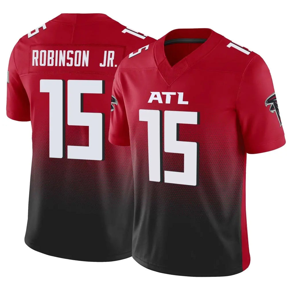 A.Falcons #15 Brian Robinson Player Red Vapor F.U.S.E. Limited Home Game Edoa Stitched Jerseys