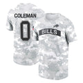 B.Bills #0 Keon Coleman Player Arctic Camo Salute to Service T-Shirt Hoodies Edoa Stitched Jerseys