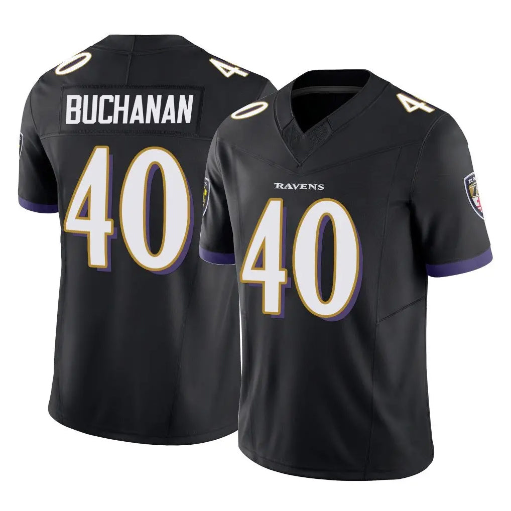 B.Ravens #40 Teddye Buchanan Player Black Vapor F.U.S.E. Limited Edoa Stitched Jerseys