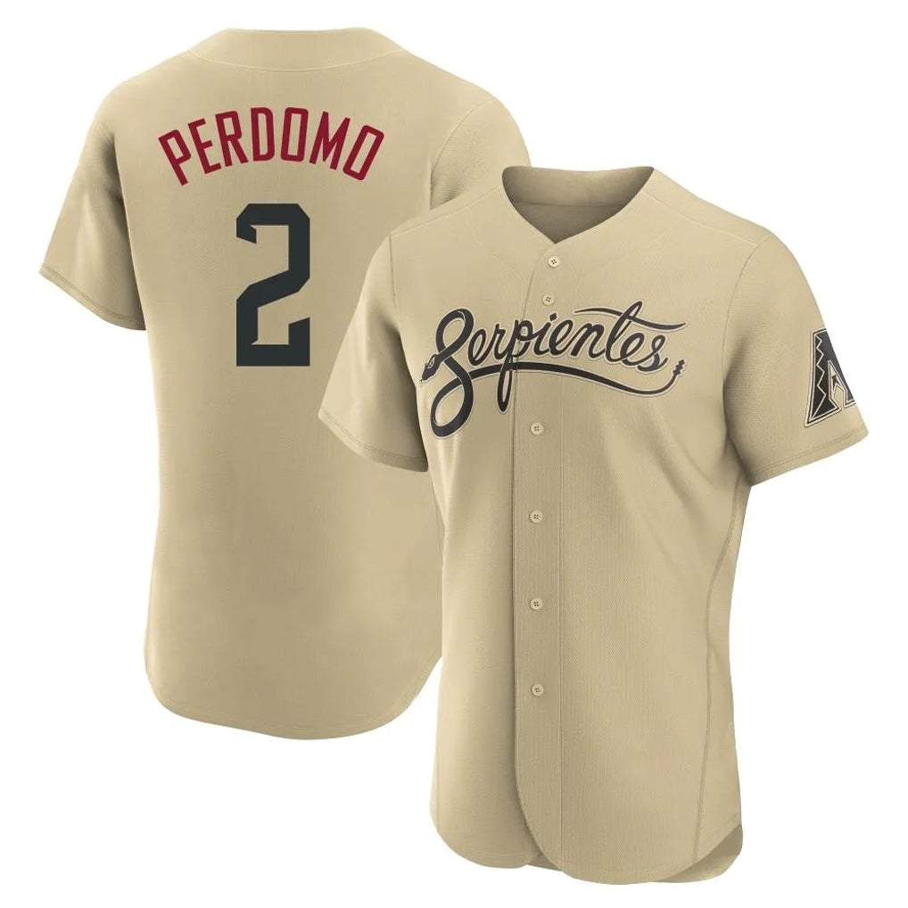 A.Diamondbacks #2 Geraldo Perdomo Player Tan City Connect Limited Elite Home Game Edoa Stitched Jerseys