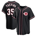 C.Reds #35 Jose Trevino Player Black Fashion Out Home Game Edoa Stitched Jerseys