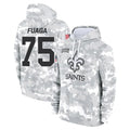 NO.Saints #75 Taliese Fuaga Player Arctic Camo Salute to Service Pullover Hoodies Limited Game Edoa Stitched Jerseys