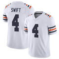 C.Bears #4 D'Andre Swift Player White Classic Vapor Limited Home Game Edoa Stitched Jerseys