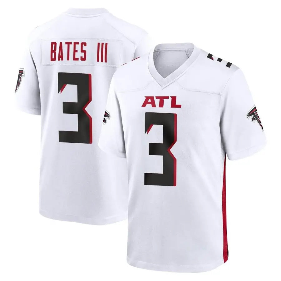A.Falcons #3 Jessie Bates III Player White Home Game Edoa Stitched Jerseys