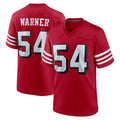 SF.49ers #54 Fred Warner Player Red Limited Alternate Home Game Edoa Stitched Jerseys