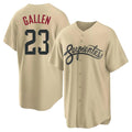 A.Diamondbacks #23 Zac Gallen Player Tan City Connect Home Game Edoa Stitched Jerseys