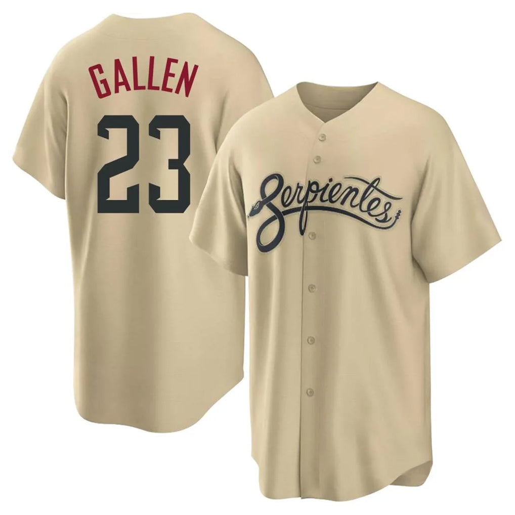 A.Diamondbacks #23 Zac Gallen Player Tan City Connect Home Game Edoa Stitched Jerseys