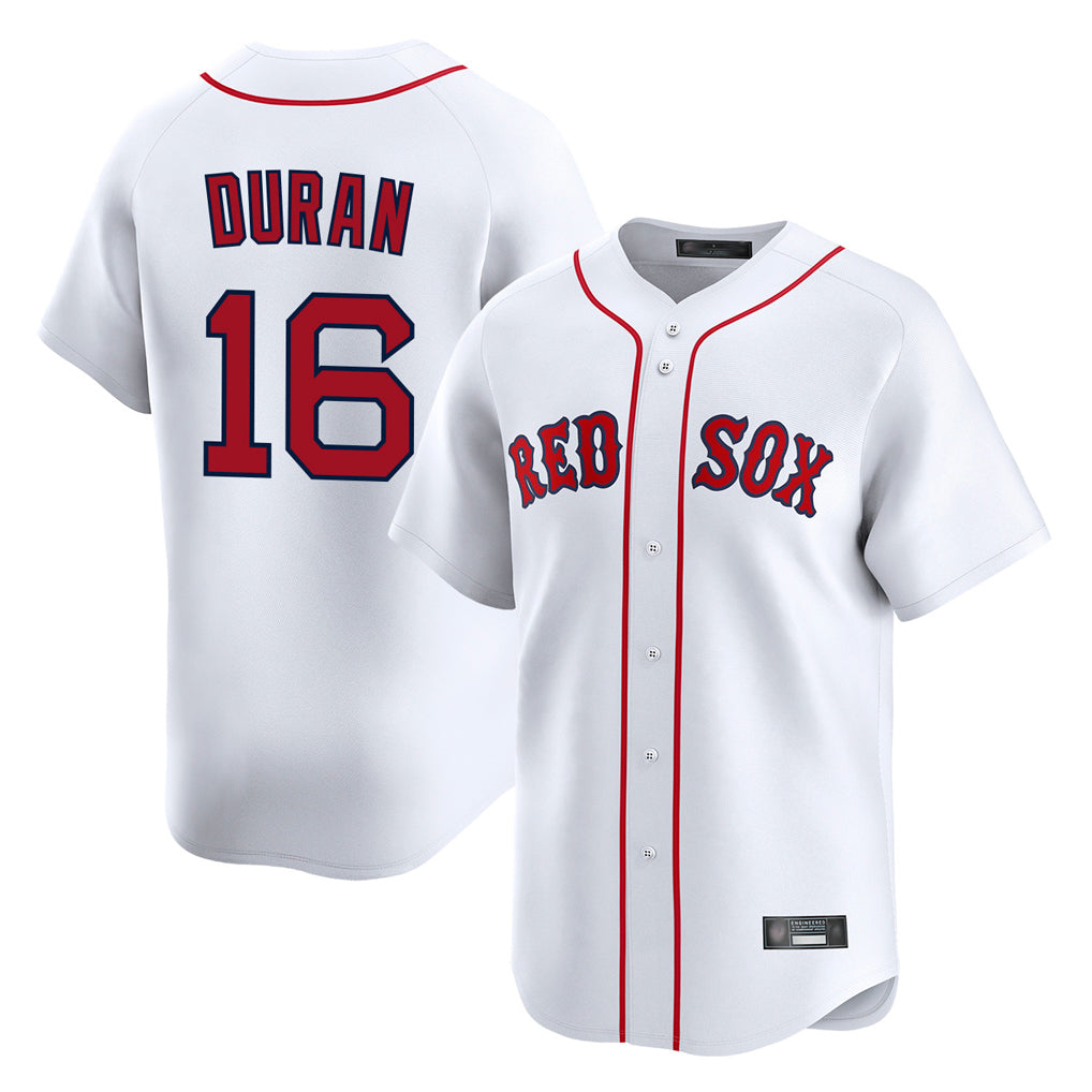 B.Red Sox #16 Jarren Duran Player White Limited Home Game Edoa Stitched Jerseys