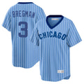 C.Cubs #3 Alex Bregman Player Blue T-shirt Cooperstown Collection Limited Edoa Stitched Jerseys