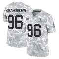 NO.Saints #96 Carl Granderson Player Arctic Camo Salute To Service Limited Game Edoa Stitched Jerseys