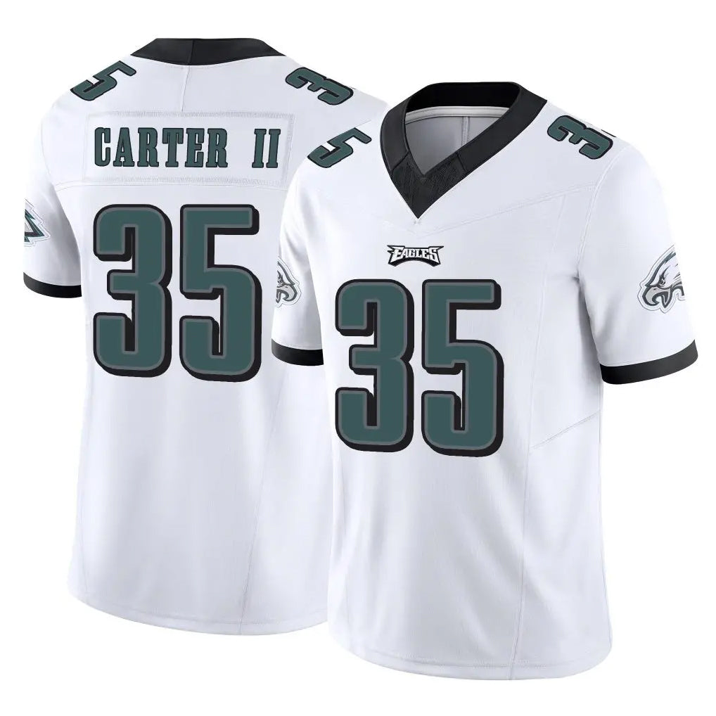 P.Eagles #35 Michael Carter II Player White Limited Vapor F.U.S.E. Home Game Edoa Stitched Jerseys