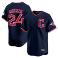 C.Guardians #24 Triston McKenzie Player Navy Limited Home Edoa Stitched Jerseys