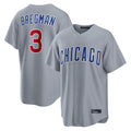 C.Cubs #3 Alex Bregman Player Gray Home Game Edoa Stitched Jerseys