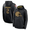 C.Browns #2 Shedeur Sanders Player Black Salute to Service Pullover Hoodies Limited Edoa Stitched Jerseys