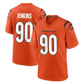 C.Bengals #90 Kris Jenkins Jr Player Orange Home Game Edoa Stitched Jerseys