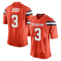 C.Browns #3 Jerry Jeudy Player Orange Home Game Edoa Stitched Jerseys