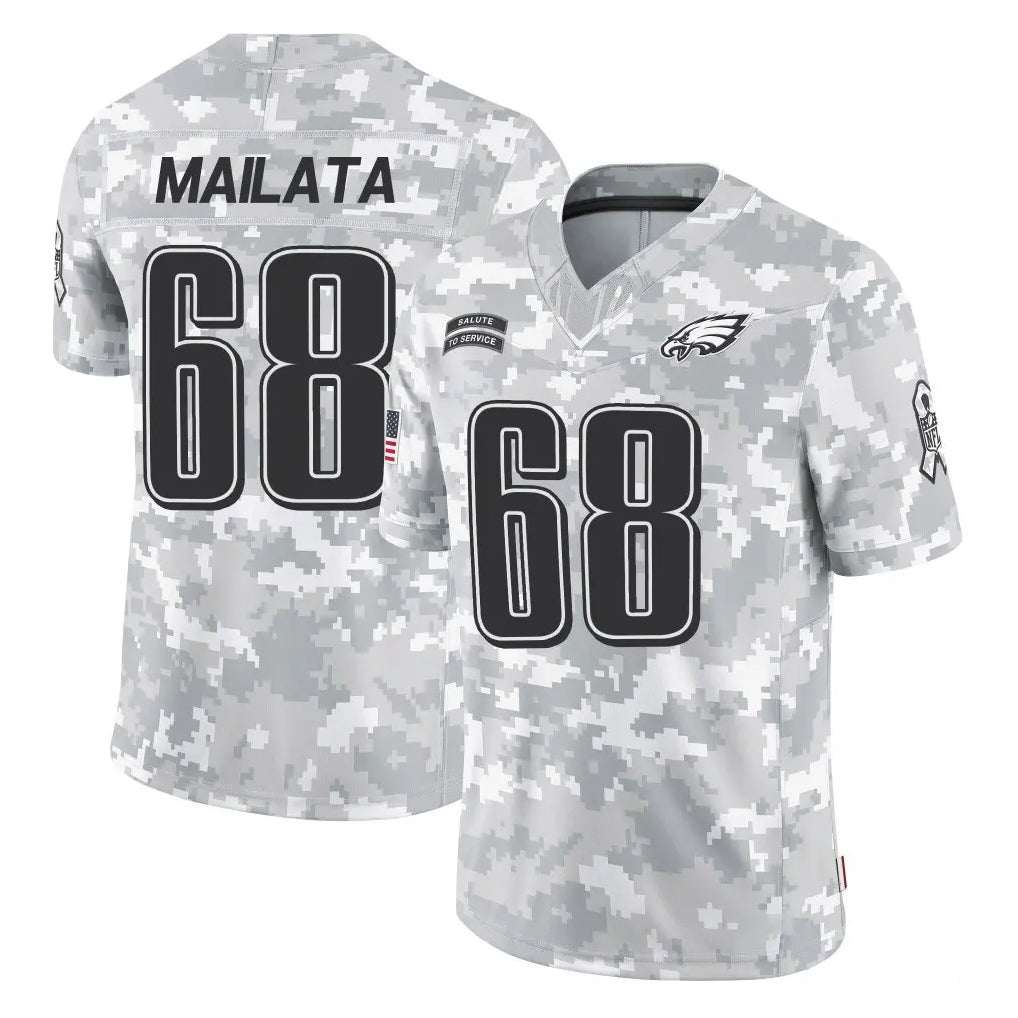P.Eagles #68 Jordan Mailata Player Arctic Camo Salute to Service Limited Game Edoa Stitched Jerseys