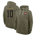 C.Browns #10 Quinshon Judkins Player Olive Salute to Service Pullover Hoodies Limited Edoa Stitched Jerseys
