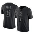 A.Falcons #6 Nick Folk Player Black RFLCTV Limited Game Edoa Stitched Jerseys
