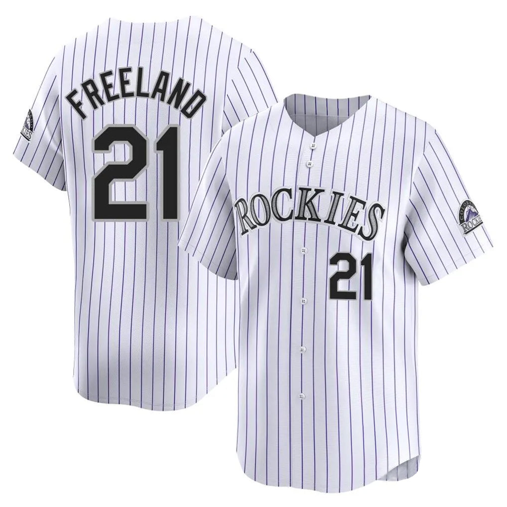 C.Rockies #21 Kyle Freeland Player White Limited Home Edoa Stitched Jerseys