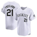 C.Rockies #21 Kyle Freeland Player White Limited Home Edoa Stitched Jerseys