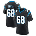 C.Panthers #68 Damien Lewis Player Black Limited Home Game Edoa Stitched Jerseys