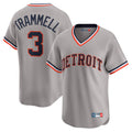 D.Tigers #3 Alan Trammell Player Gray Cooperstown T-shirt Home Game Edoa Stitched Jerseys