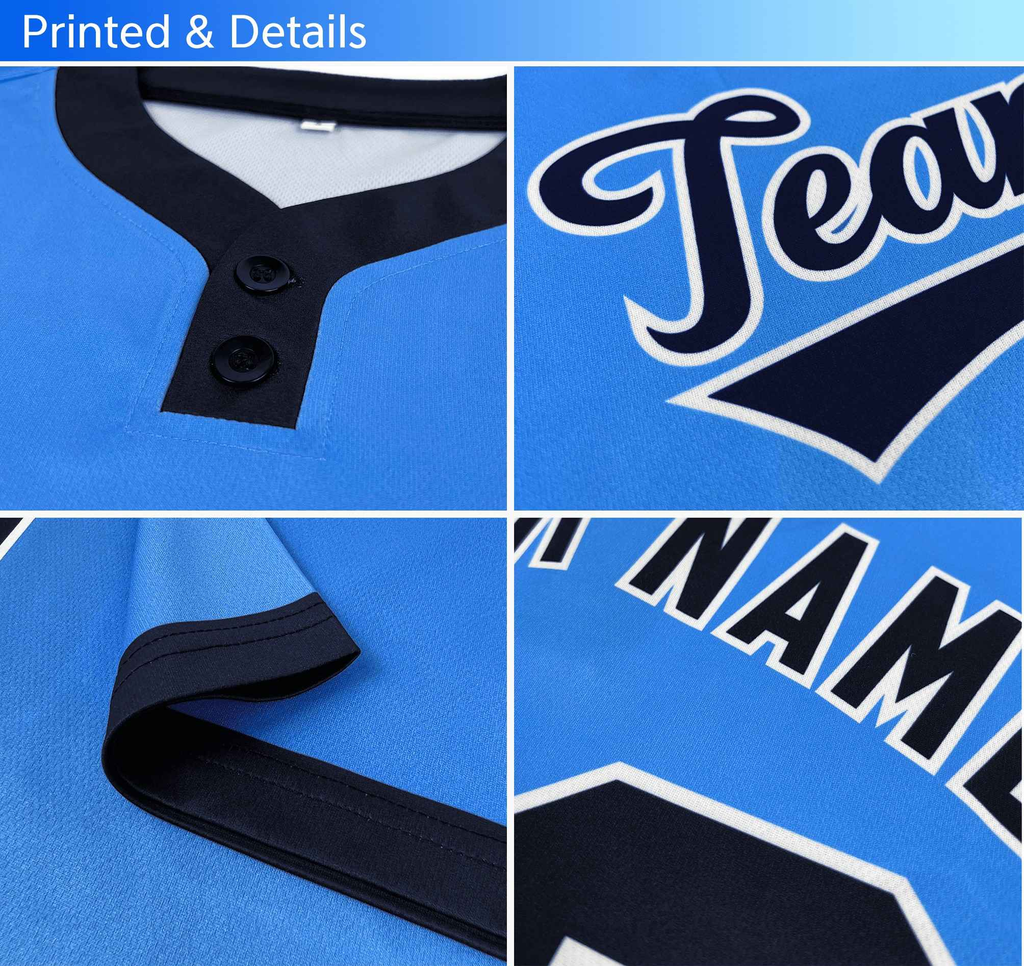 Custom Black Black-Gray Classic Style Authentic Two-Button Softball Jersey