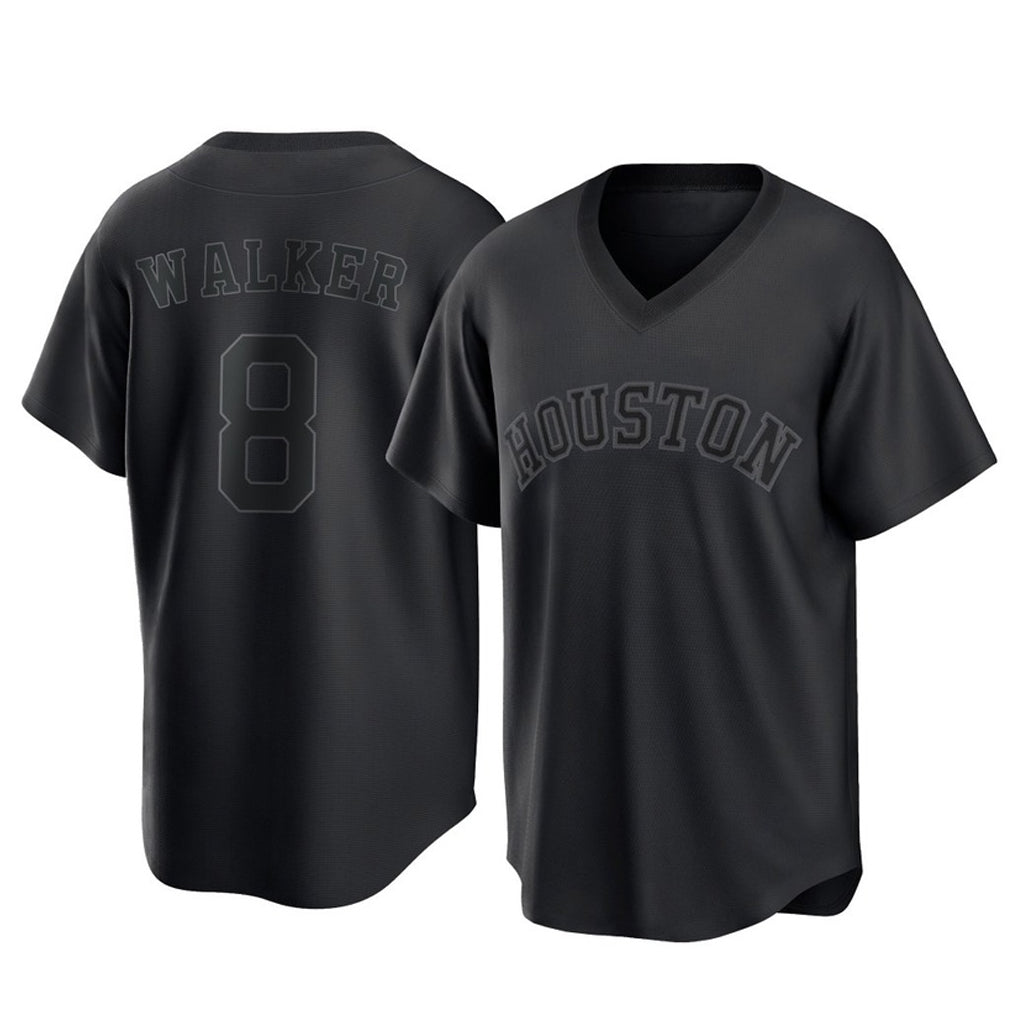 H.Astros #8 Christian Walker Player Black Fashion T-shirt Home Game Edoa Stitched Jerseys