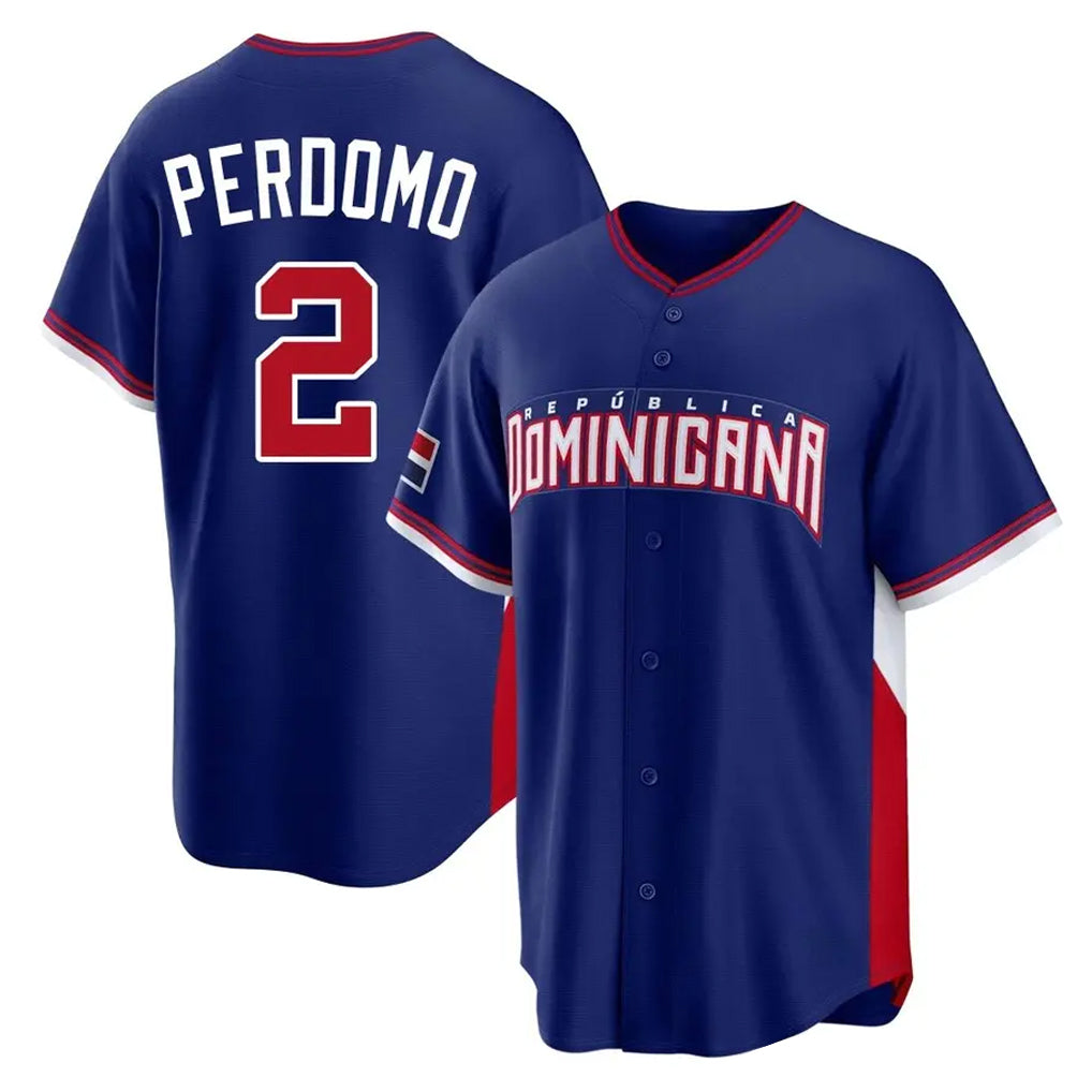 A.Diamondbacks #2 Geraldo Perdomo Player Royal 2026 World Classic Home Game Edoa Stitched Jerseys