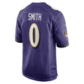 B.Ravens #0 Roquan Smith Player Purple Alternate Home Game Edoa Stitched Jerseys