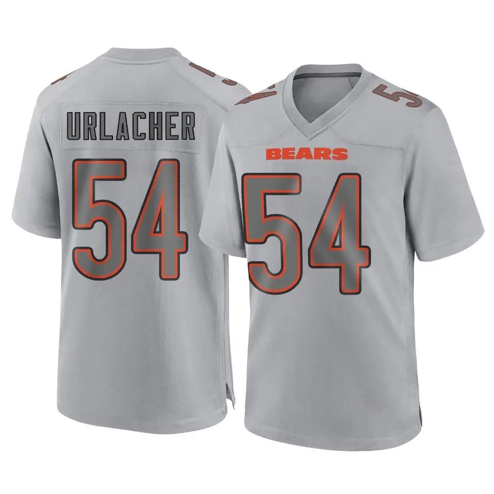C.Bears #54 Brian Urlacher Player Gray Atmosphere Fashion Game Edoa Stitched Jerseys